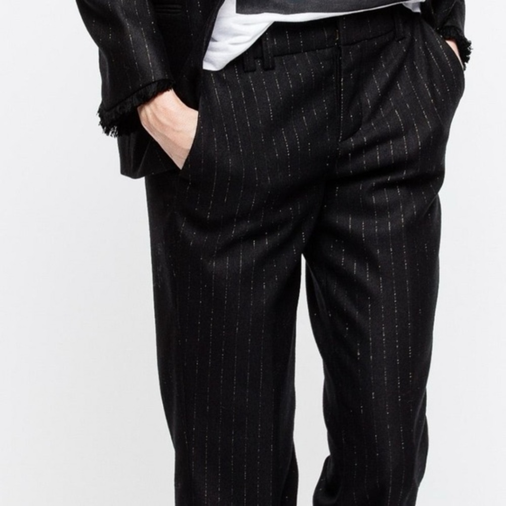 Zadig and Voltaire pinstripe cropped wool trousers